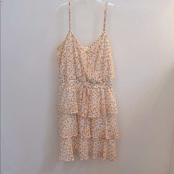 Row A Size XS Floral Tiered Sundress - Picture 1 of 6